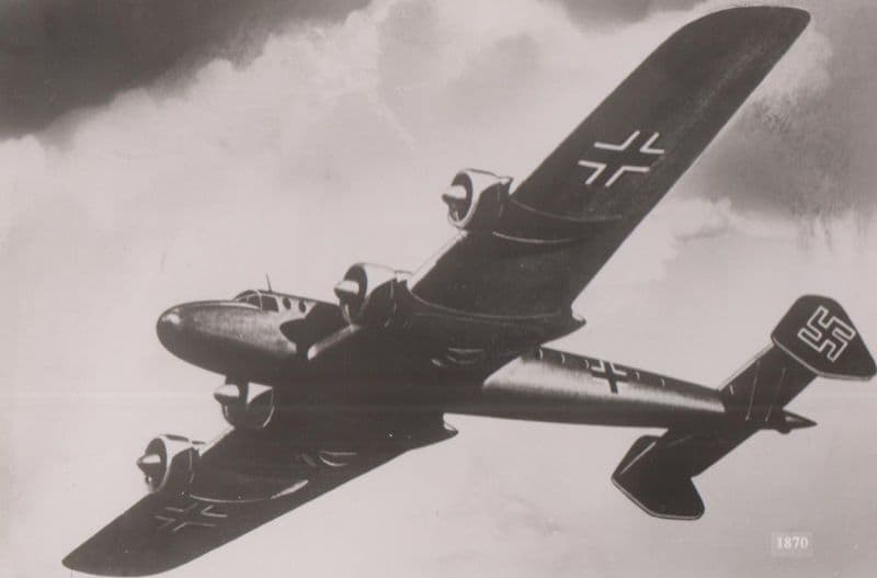 Blohm & Voss BV 141 Aircraft German WW2 War Plane Plain Back Postcard Old Photo