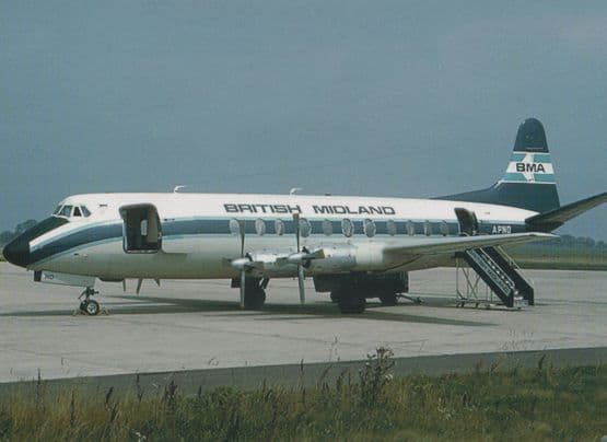 BMA Viscount G-APND Plane at East Midlands Airport Limited Edition 300 Postcard