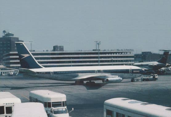 BOAC Boeing 707 G-APFD 1971 London Heathrow Airport Limited Edition 300 Postcard