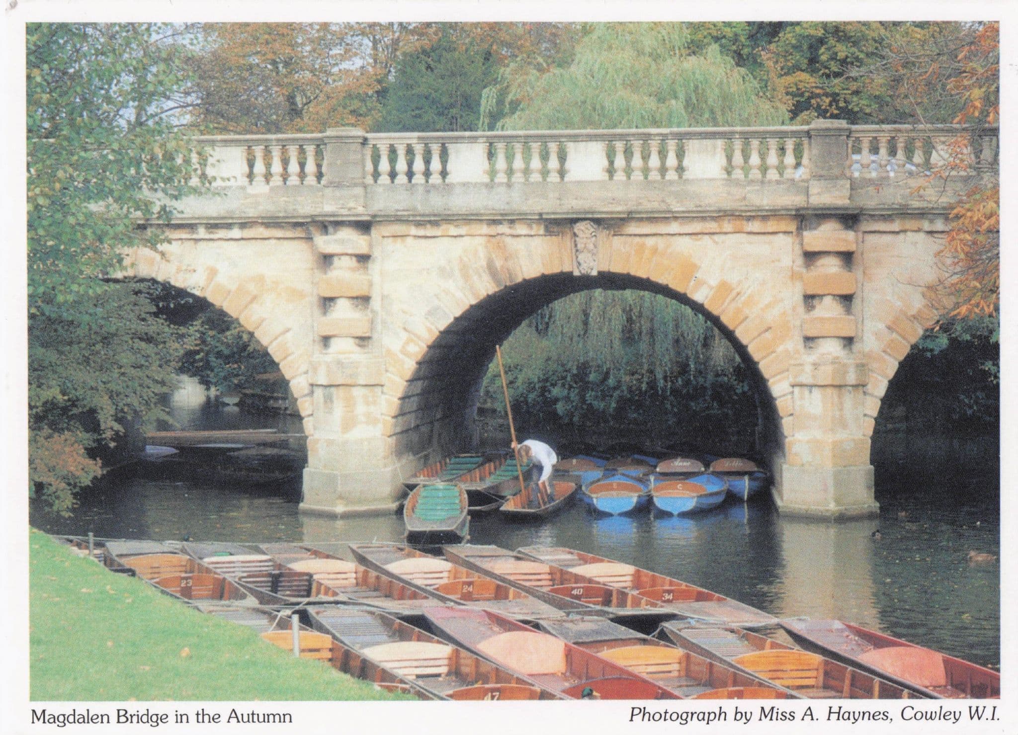 Boat Attendant At Magdelen Bridge Oxford Women's Institute Postcard