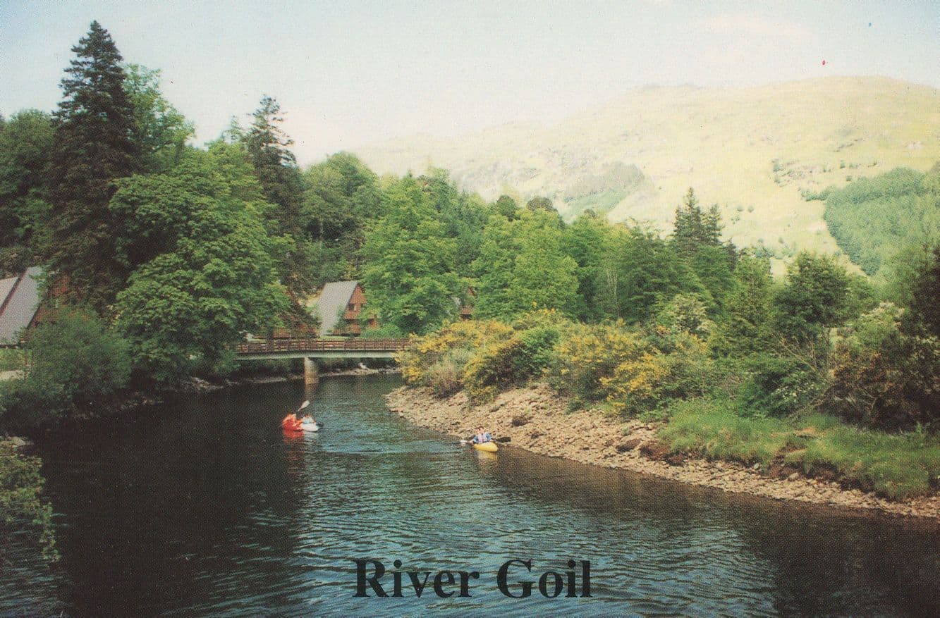 Boat On The River Goil Lochgoilhead Argyll & Bute Postcard