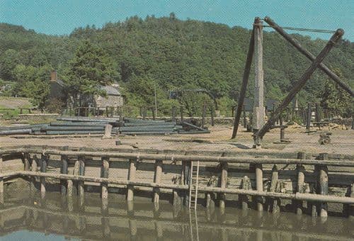 Boat Ship Quay Tavistock Exhibition Morwellham Devon Postcard