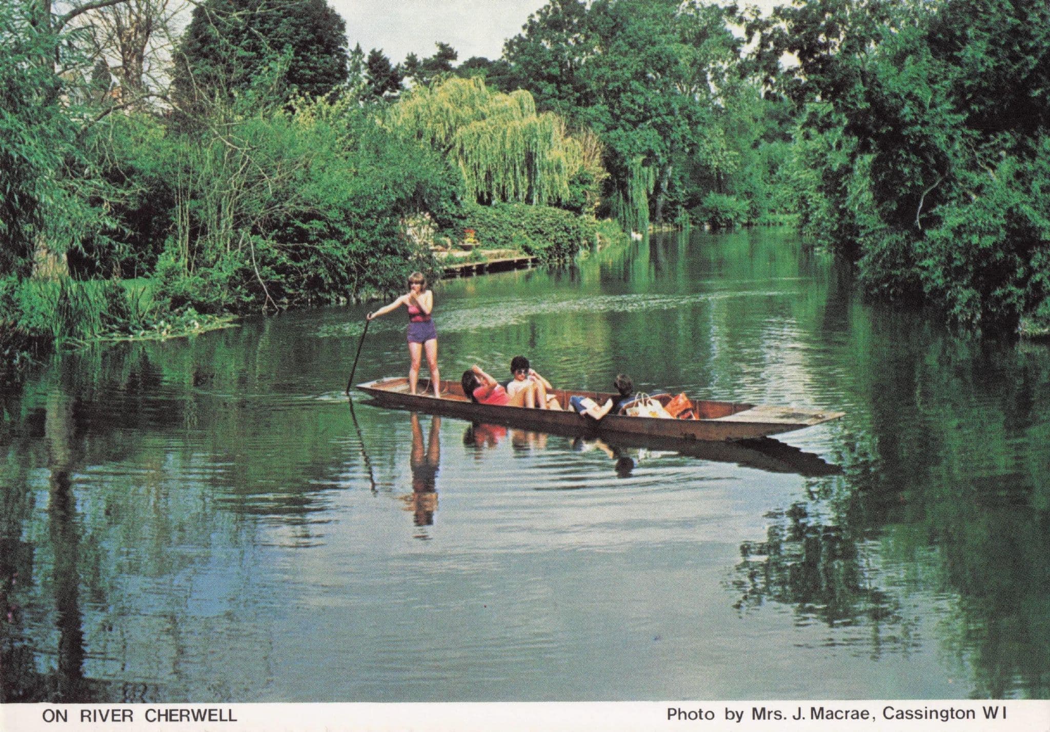 Boats on River Cherwell Sailing Oxford Women's Institute Postcard