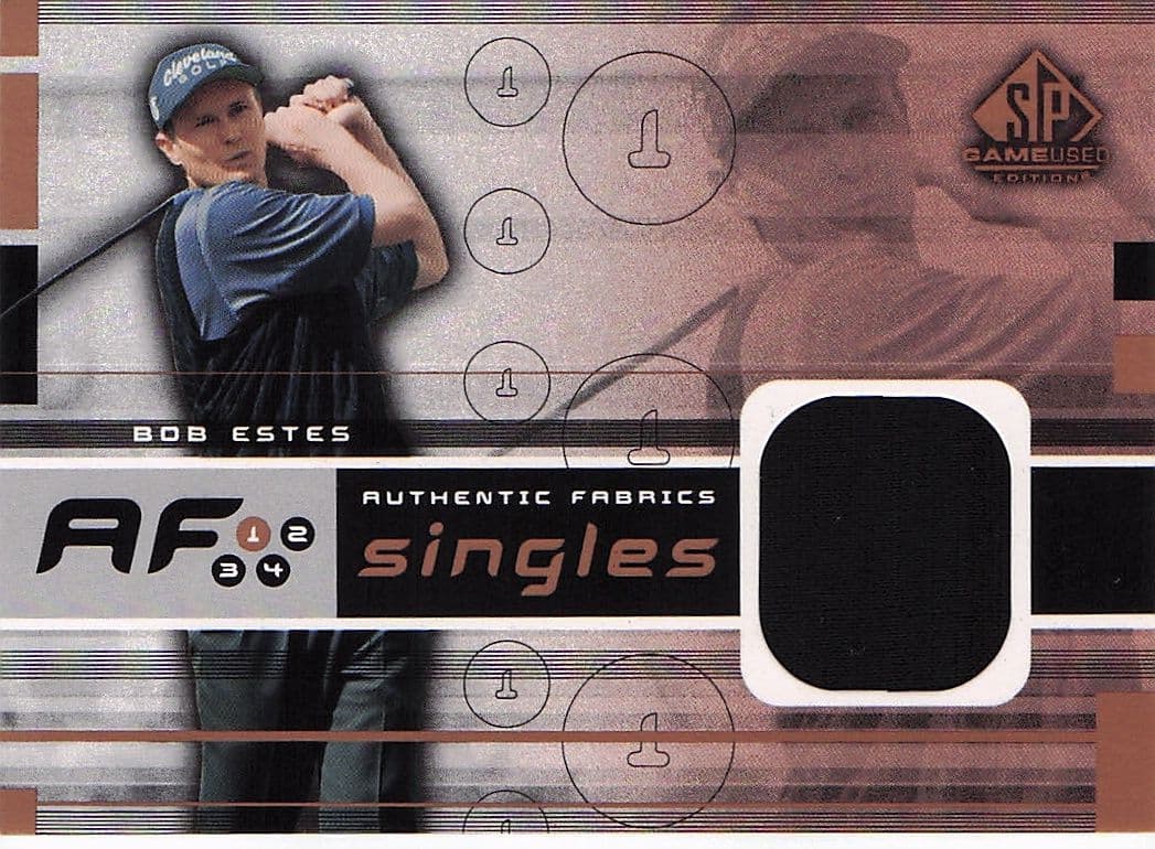 Bob Estes Authentic Fabrics Singles Golf 2003 Upper Deck Worn Shirt Card