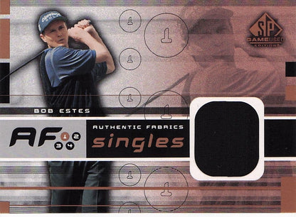 Bob Estes Authentic Fabrics Singles Golf 2003 Upper Deck Worn Shirt Card
