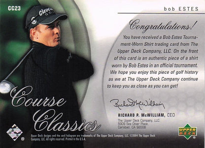 Bob Estes Course Classics 2004 Authentic Tournament Upper Deck Golf Shirt Card