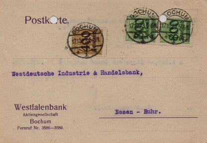 Bochum German Bank Trader Iron Dusseldorf Stock Exchange Postcard