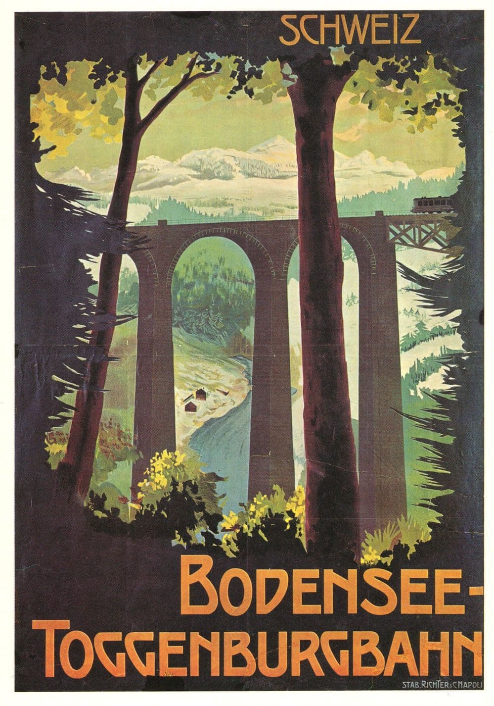 Bodensee Toggenburgbahn Switzerland Travel Railway Advertising Postcard
