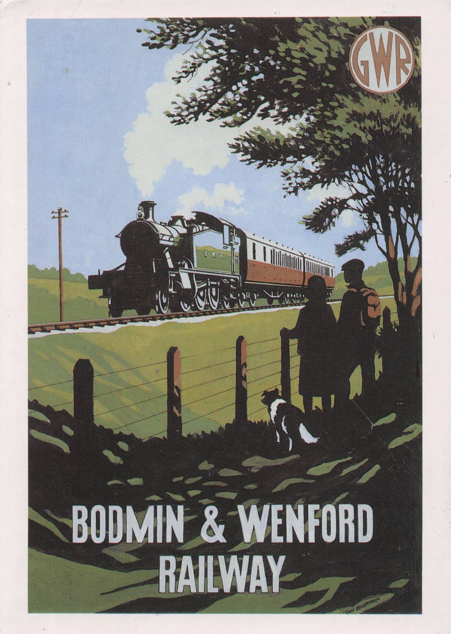 Bodmin & Wenford Railway Transport Train Great Western Postcard