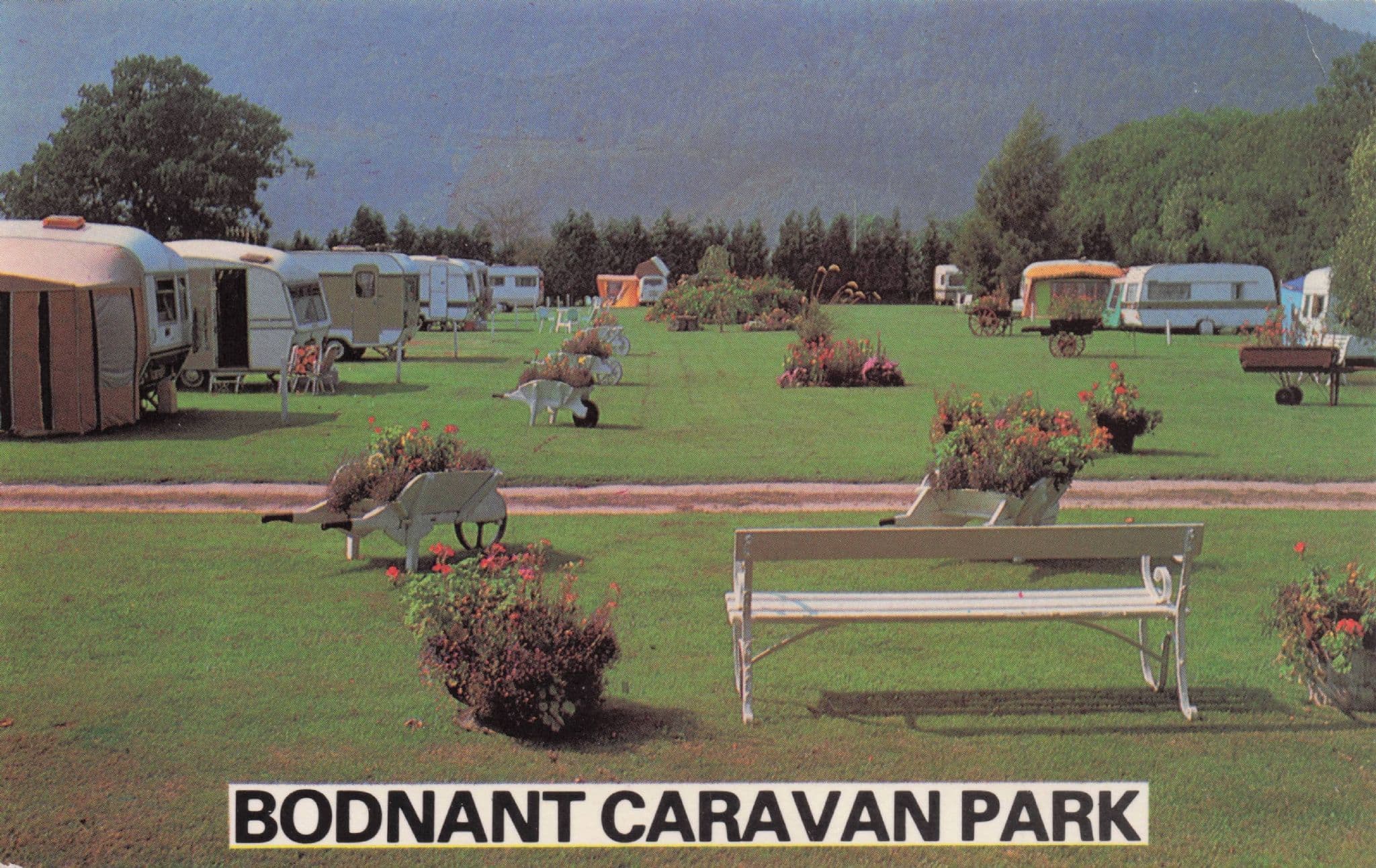 Bodnant Caravan Site Camping Park North Wales Welsh Postcard