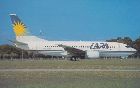 Boeing 737-7Q8 LV-YYC Plane of Lapa Airlines at Buenos Aires Airport Postcard
