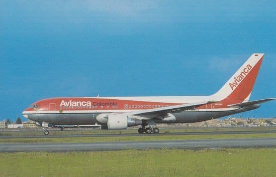 Boeing 767-259 Plane of Avianca Columbine Airlines at Eldorado Airport Postcard