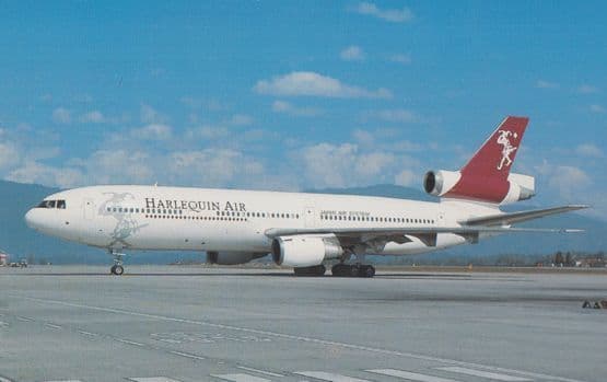 Boeing Douglas DC-10-30 of Harlequin Air at Kathmandu Tribhuvan Airport Postcard
