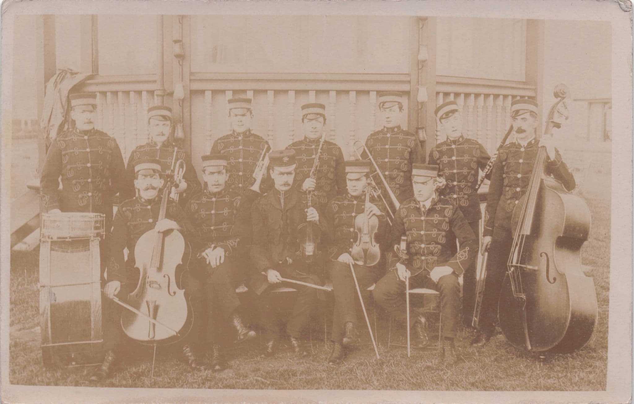 Bognor Brass Military Big Band Real Photo Welsh Old Postcard