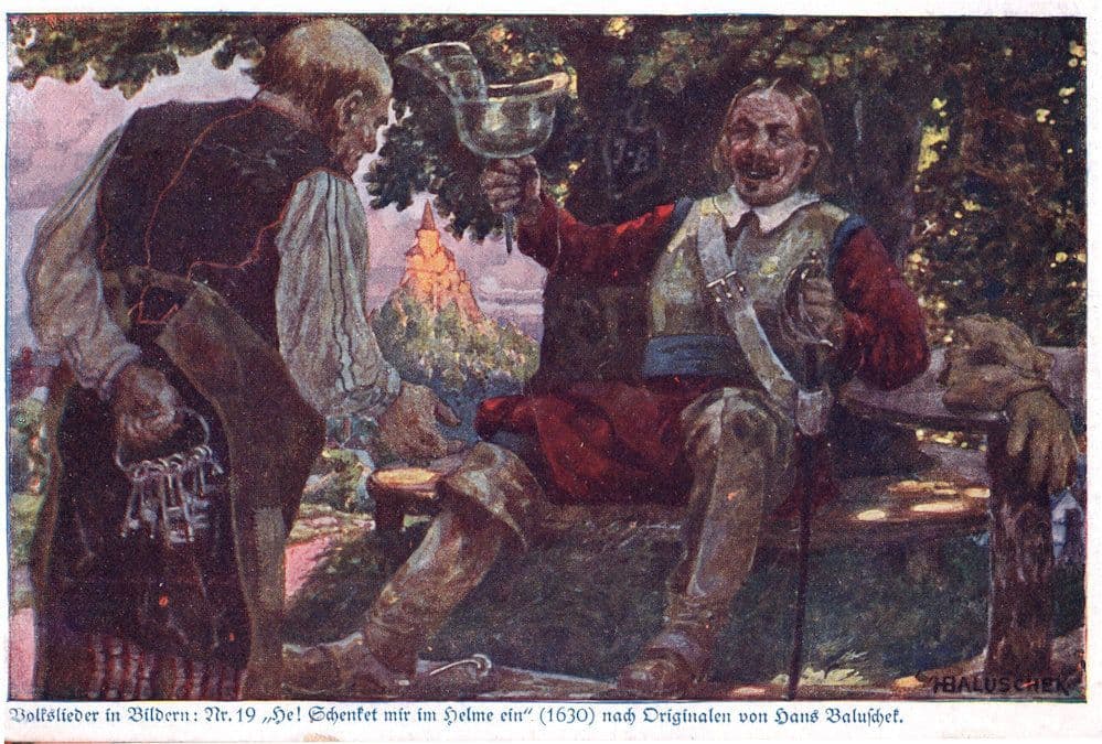 Bolfslieder In Bildern Antique German Painting Postcard