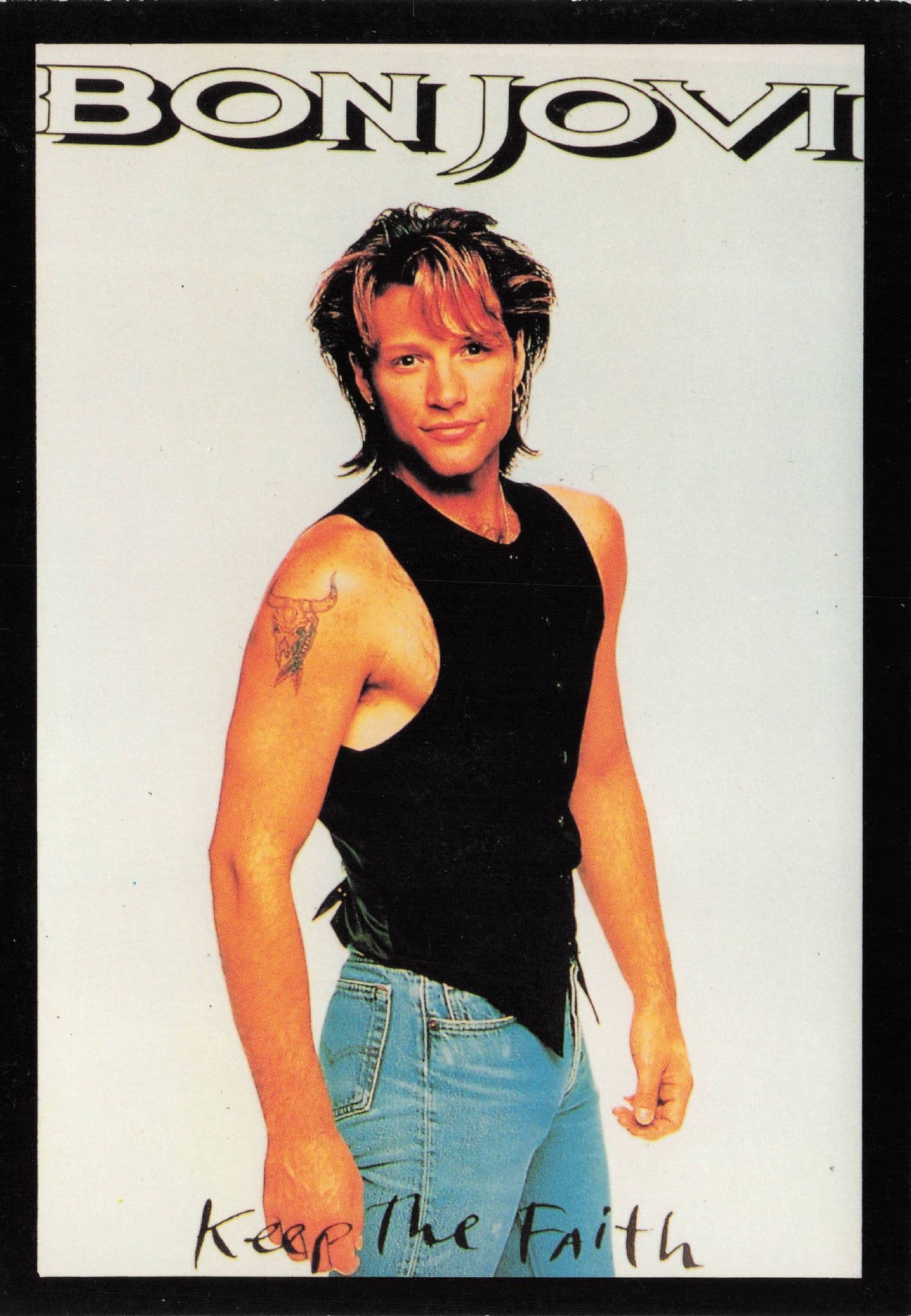 Bon Jovi Keep The Faith Heavy Rock Poster Postcard
