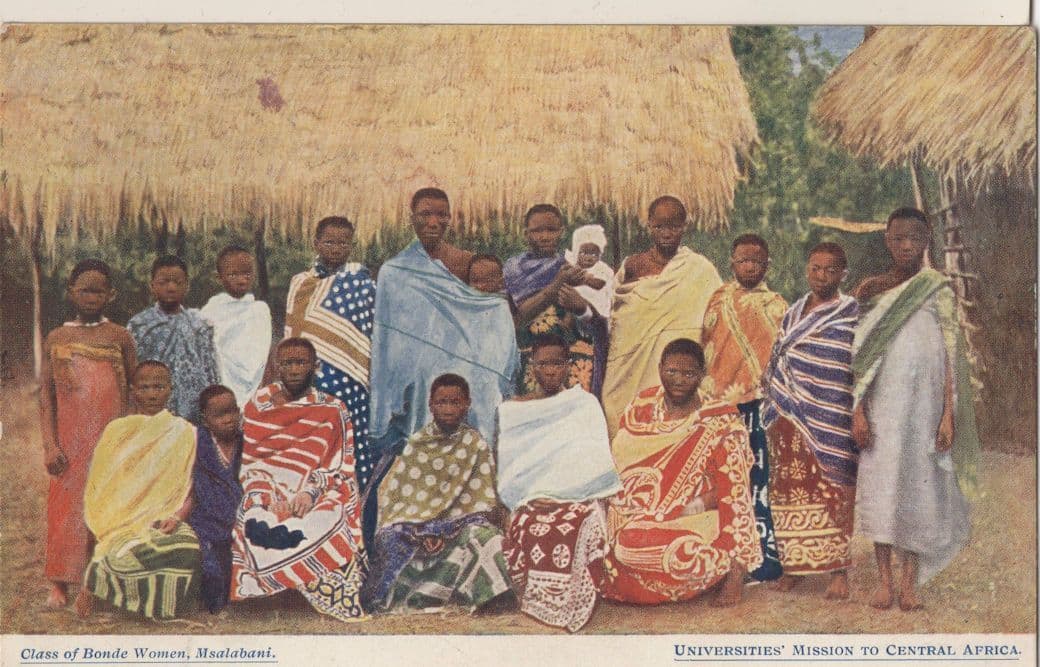 Bonde Women in Msalabani Africa Antique WW1 Postcard