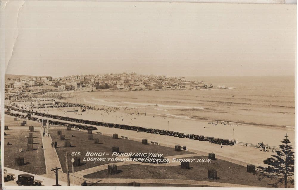 Bondi Beach Panoramic Ben Buckler Australia RPC Postcard