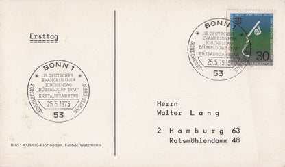 Bonn Dusseldorf Rocking Horse Old China Dolls 1973 FDC German Postcard
