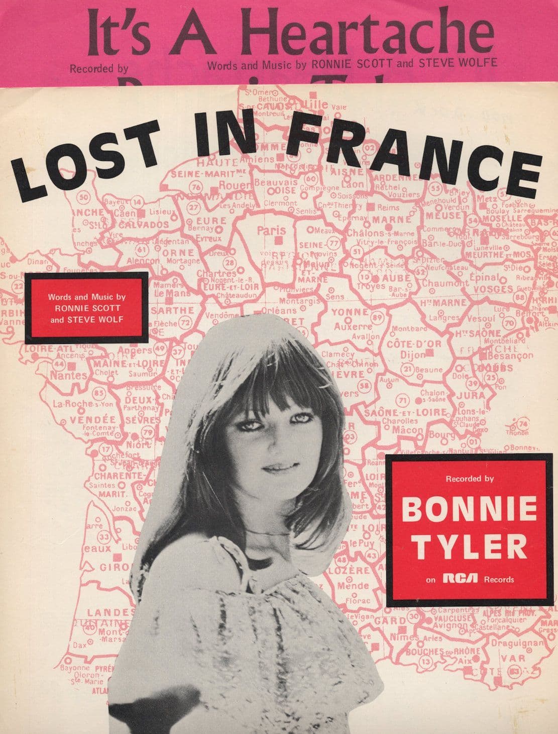 Bonnie Tyler Lost In France It's A Heartache 2x Sheet Music s