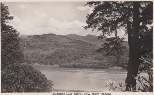 Bontddu Hall Hotel Scotland Balcony View Real Photo Postcard
