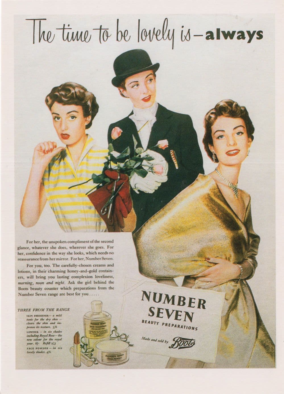 Boots Number Seven 7 Beauty Make Up Advertising Postcard