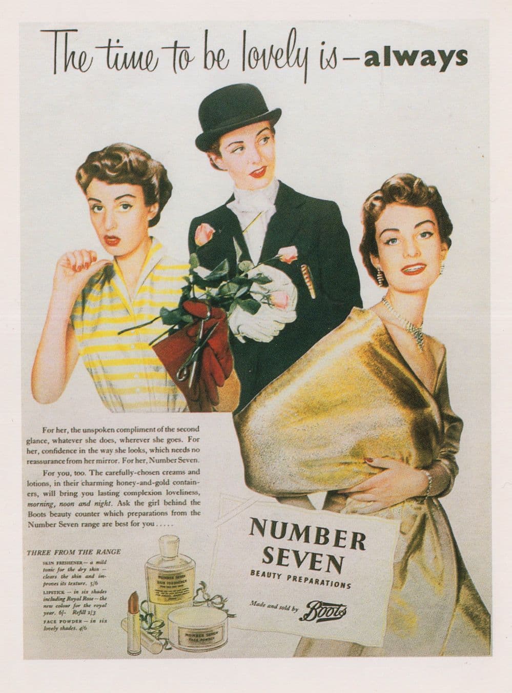 Boots Number7 Repro Make Up Cosmetics Advertising Postcard