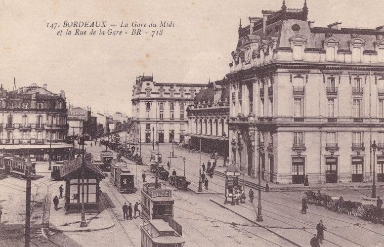 Bordeaux Gironde Rue De La Gare du Midi French Postcard