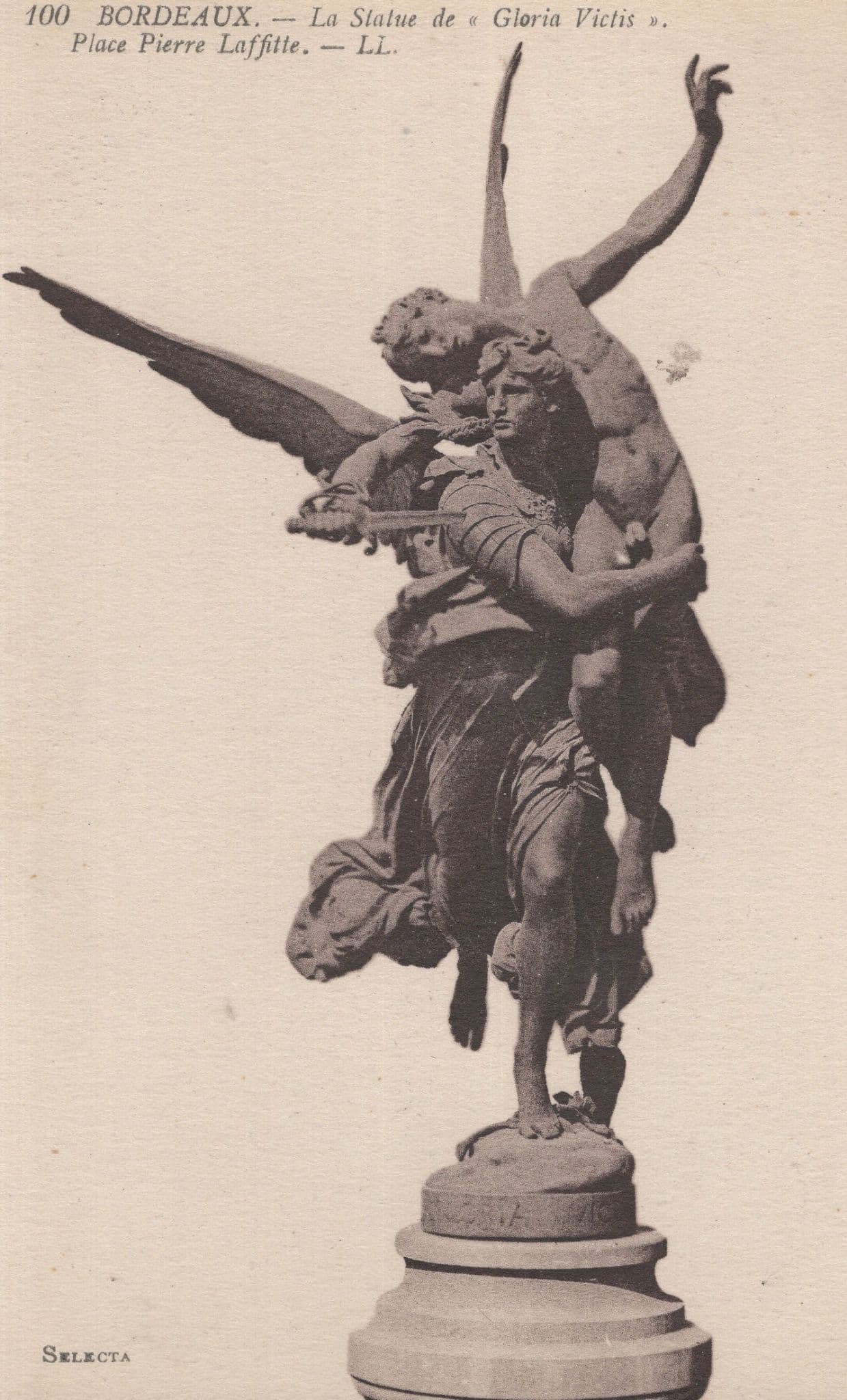 Bordeaux La Statue De Gloria Victis French Old Postcard