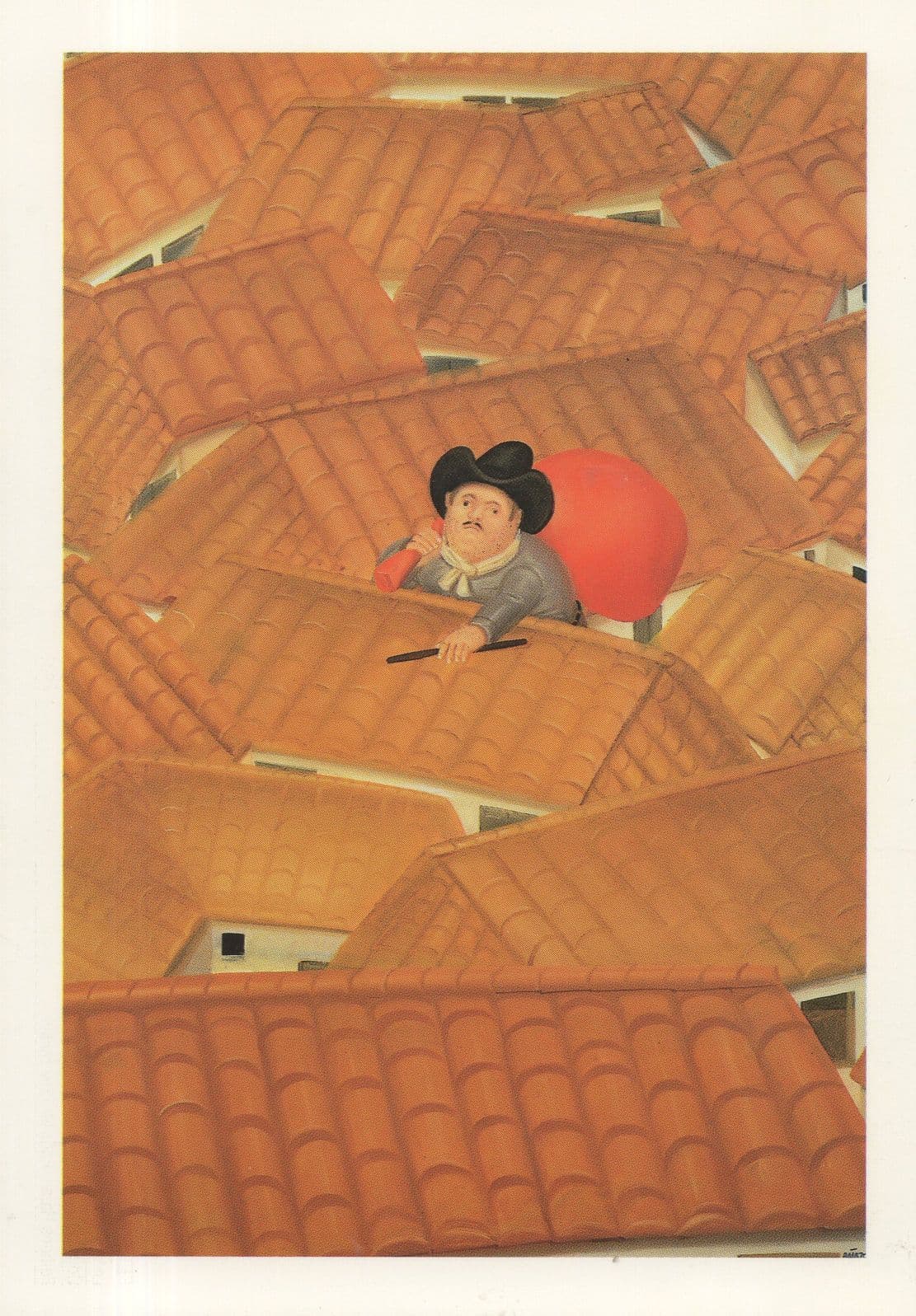 Botero The Chief La Voleur Maze Of Houses Painting Postcard