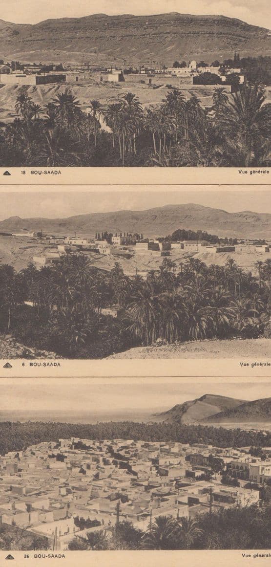 Bou Saada  Aerial 3x Postcard