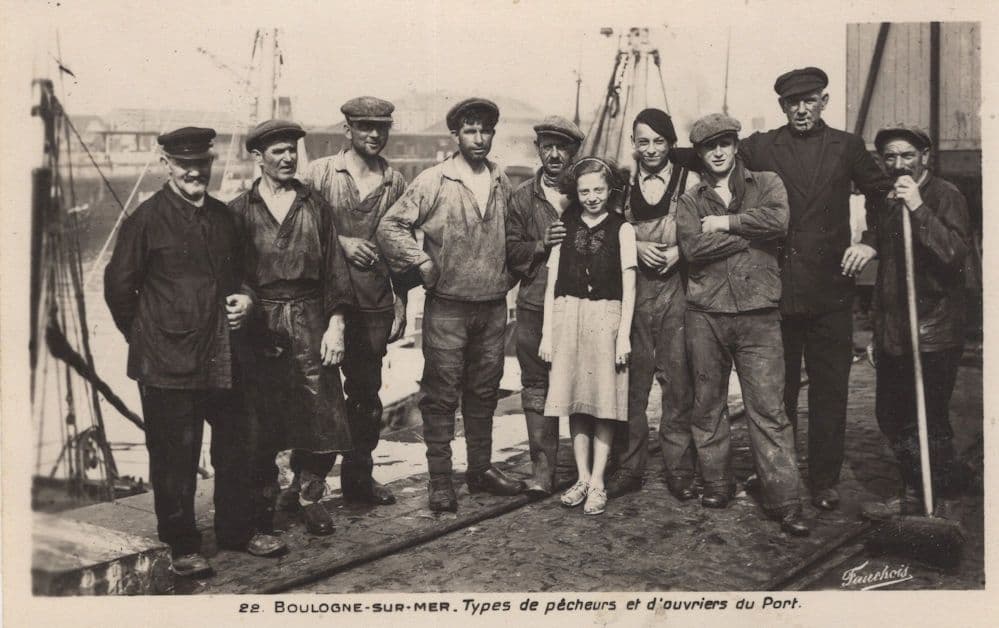 Boulogne Pecheurs French Fishing Real Photo Vintage Postcard