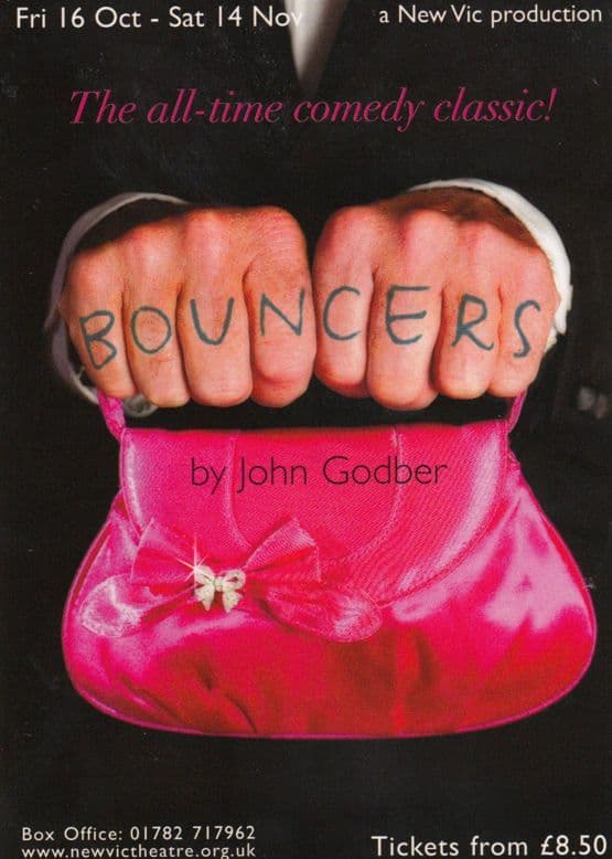 Bouncers John Godber Comedy Play New Vic Theatre Gala Poster Postcard Style Card