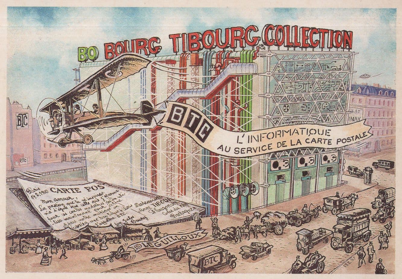Bourg Tibourg Collection Paris France Transport Comic Postcard