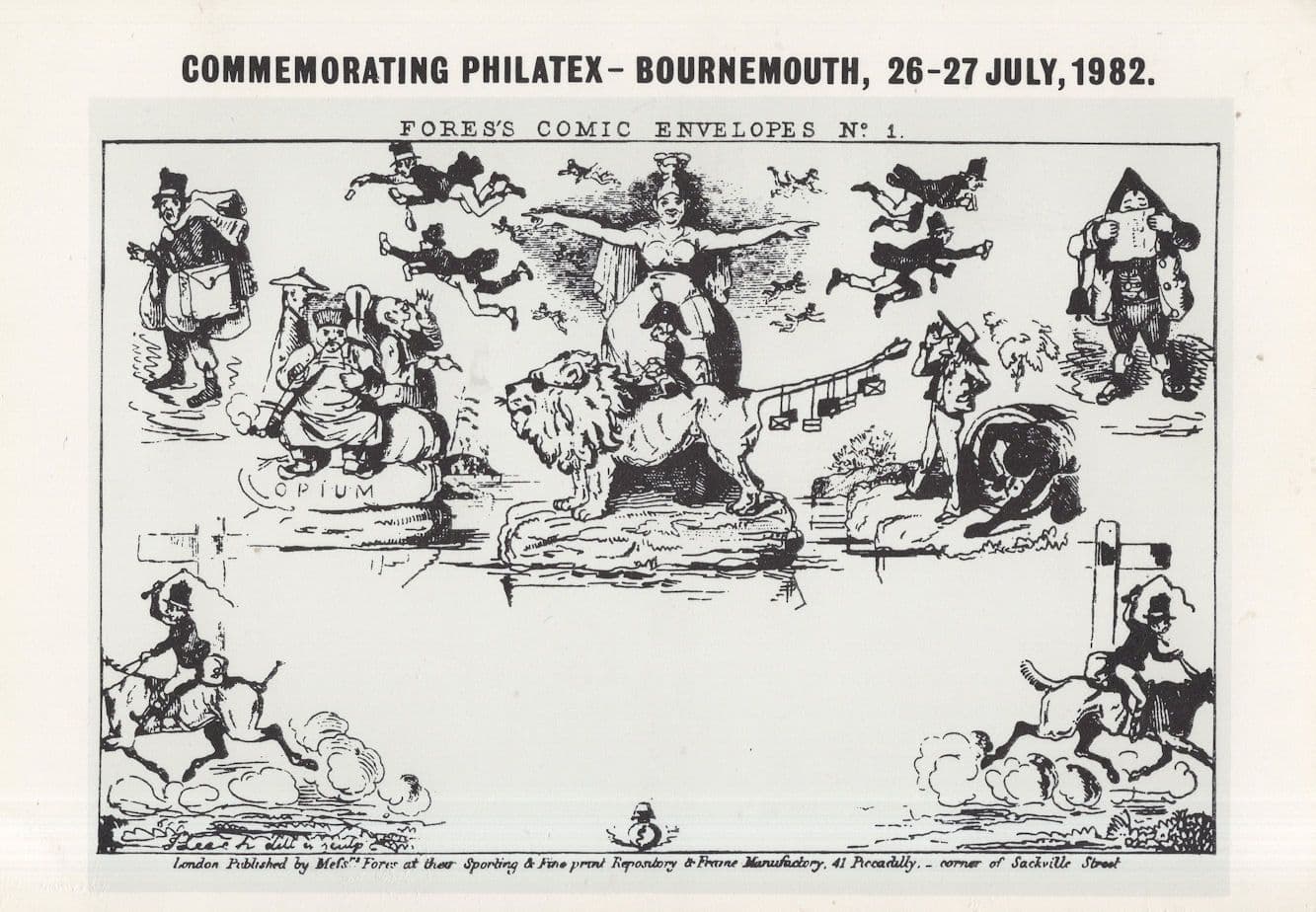 Bournemouth Victorian 1840 Envelope Postal History Postcard