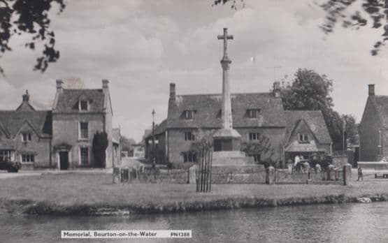 Bourton On The Water Military Memorial Gloucester Real Photo Postcard