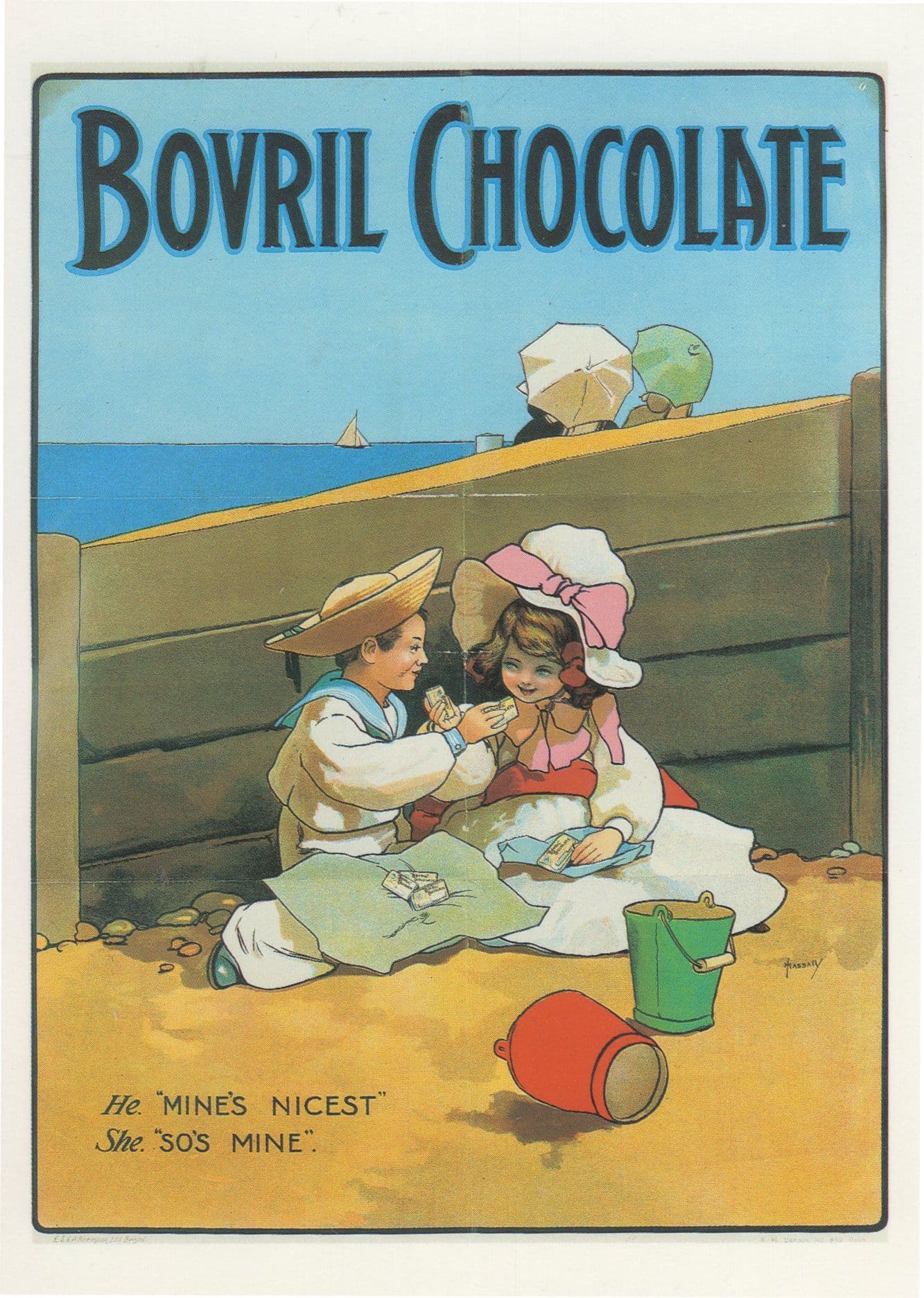 Bovril Hot Chocolate Advertising Poster Postcard
