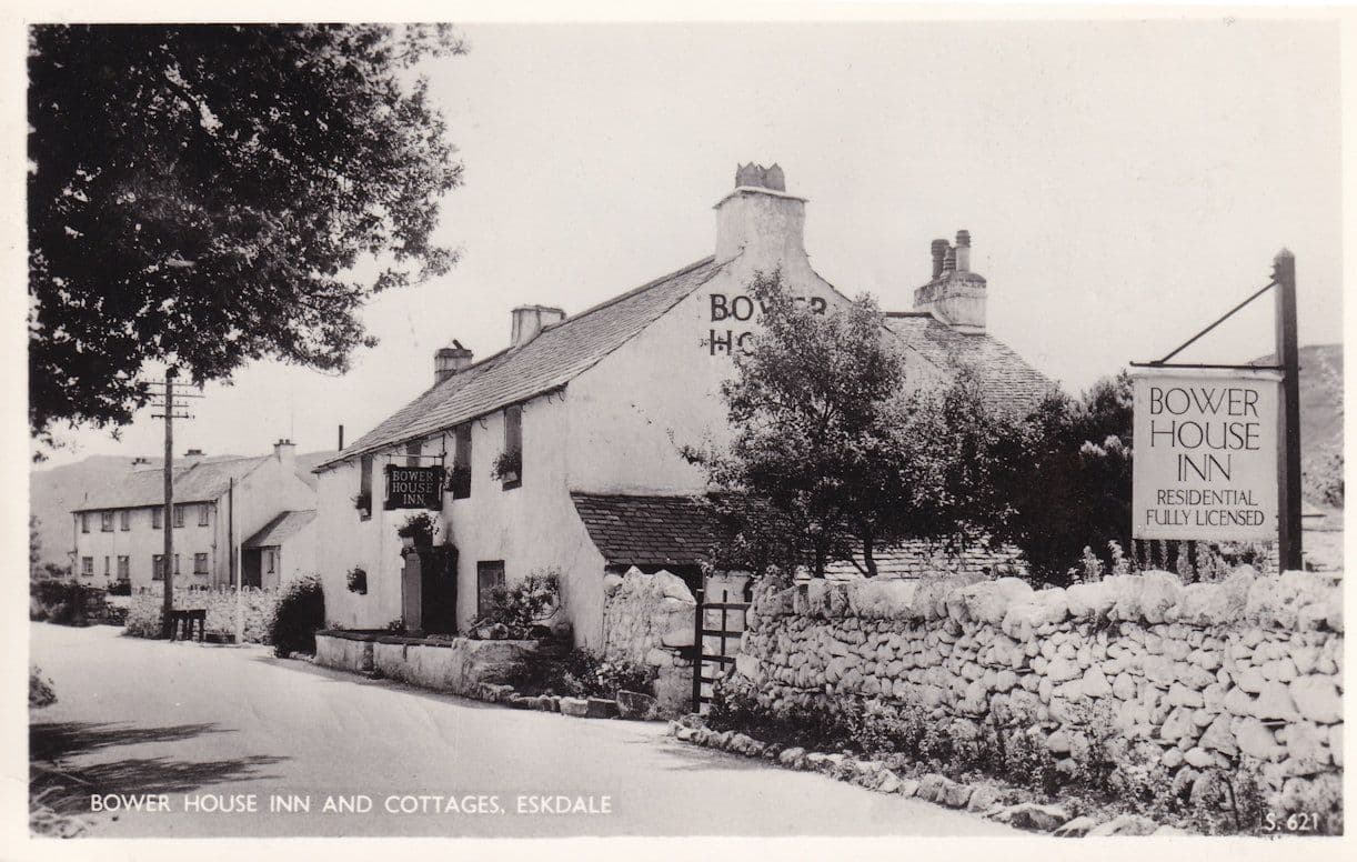 Bower House Inn Hotel Eskdale Old Real Photo Postcard
