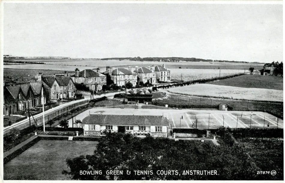 Bowling Green Tennis Courts Anstruther Fife Scotland Rare Antique Postcard