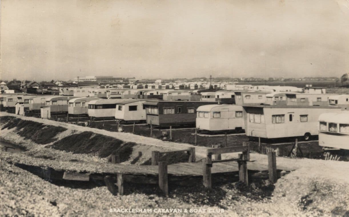 Bracklesham Sussex Caravan & Boat Club Site Old RPC Postcard