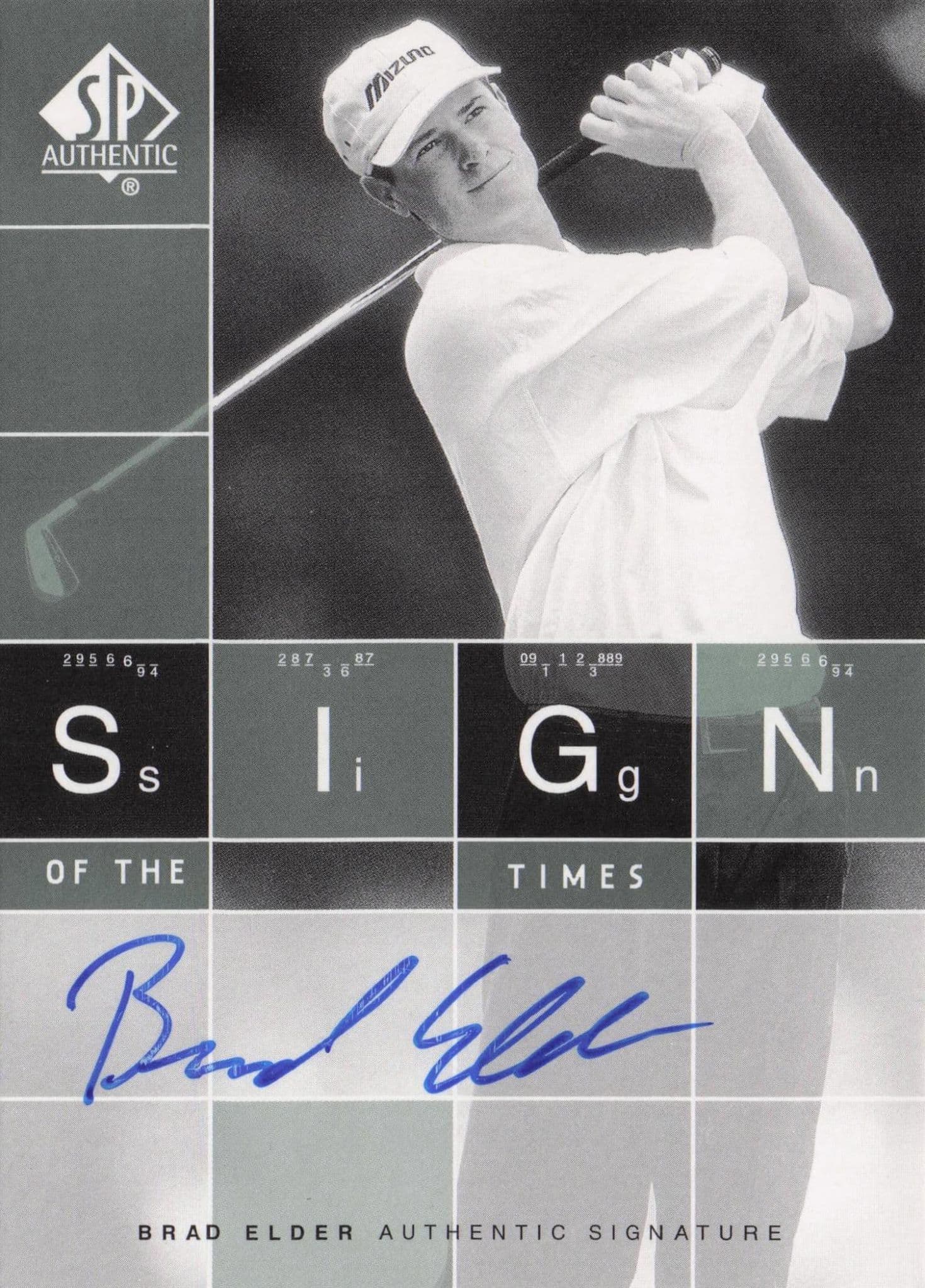 Brad Elder Sign Of The Times Hand Signed 2002 SP Golf Autograph Card