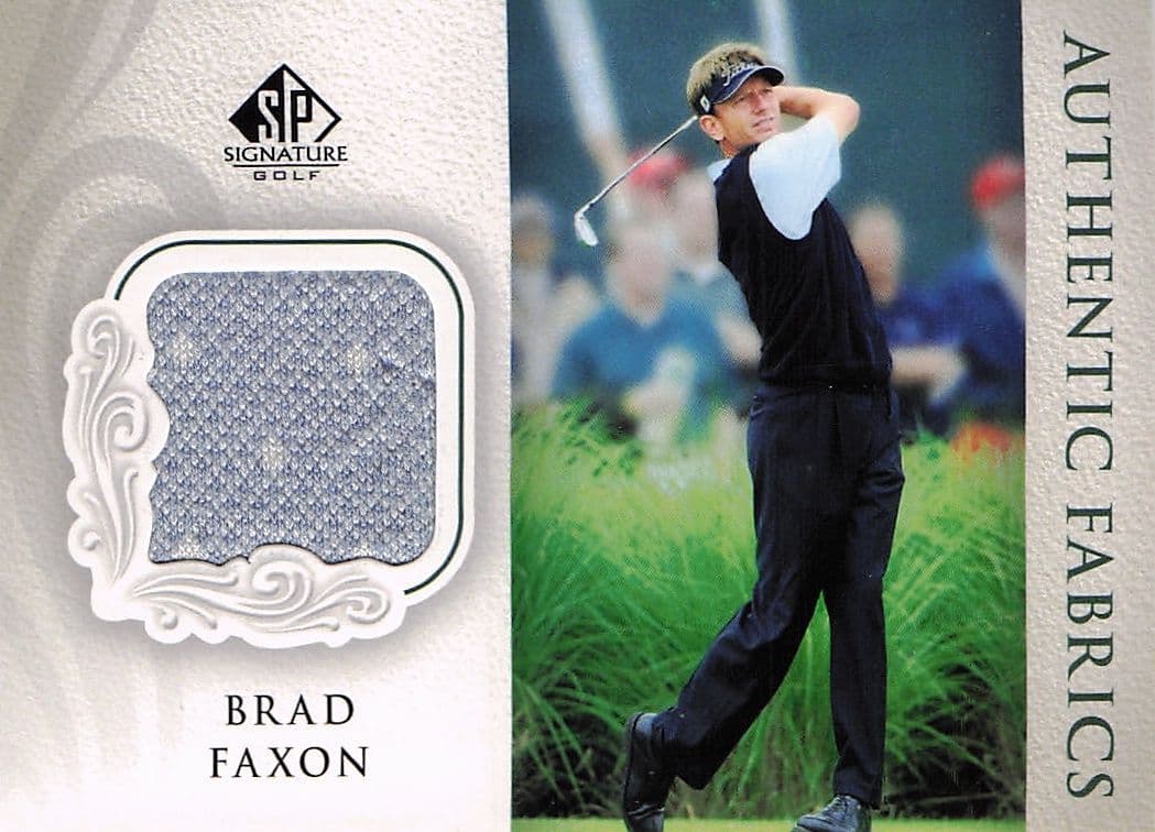 Brad Faxon Authentic Fabrics 2004 Upper Deck Real Golf Shirt Card