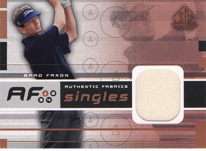 Brad Faxon Authentic Fabrics Singles 2003 Upper Deck Worn Golf Shirt Card