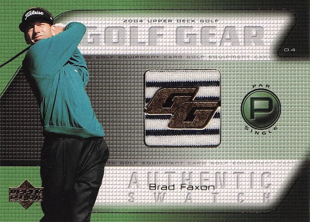 Brad Faxon Golf Gear Player Shirt Swatch Upper Deck Card