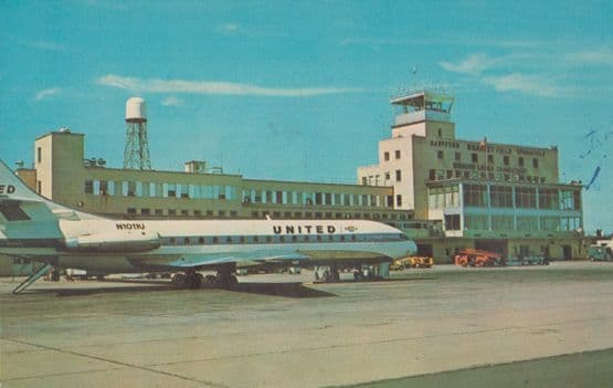 Bradley Field Hartford Springfield Airport Postcard