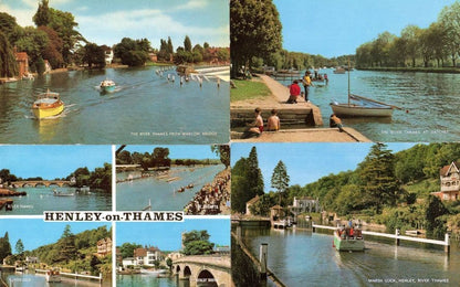 Bray Village River Thames 12 x 1970s Boat Postcard s