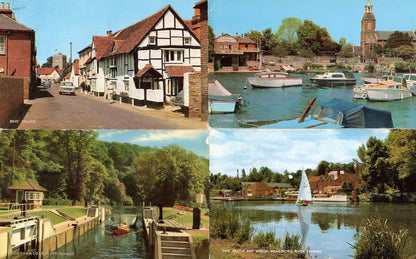 Bray Village River Thames 12 x 1970s Boat Postcard s