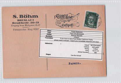 Breslau Request For Wool & Cashmir Samples German Antique Postcard