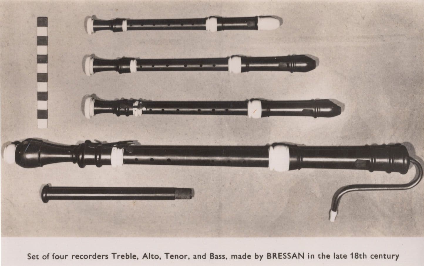 Bressan Recorder Victorian Musical Instruments Old RPC Postcard