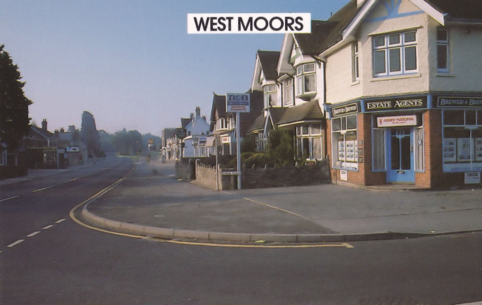 Brewer & Brewer West Moors Shell Petrol Station Road Estate Agents Dorset Postcard